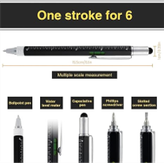 خودکار مهندسی 6 کاره – خطکش، تراز، تاچپن و پیچگوشتی3