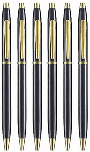 خودکار فلزی تبلیغاتی مشکی با گیره فلزی کد PML005