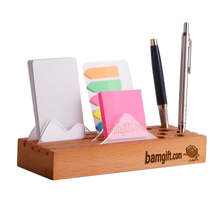 Wooden Desk Organizer Set – Pen Holder, Phone Stand & Notepad Tray | Code: CA002