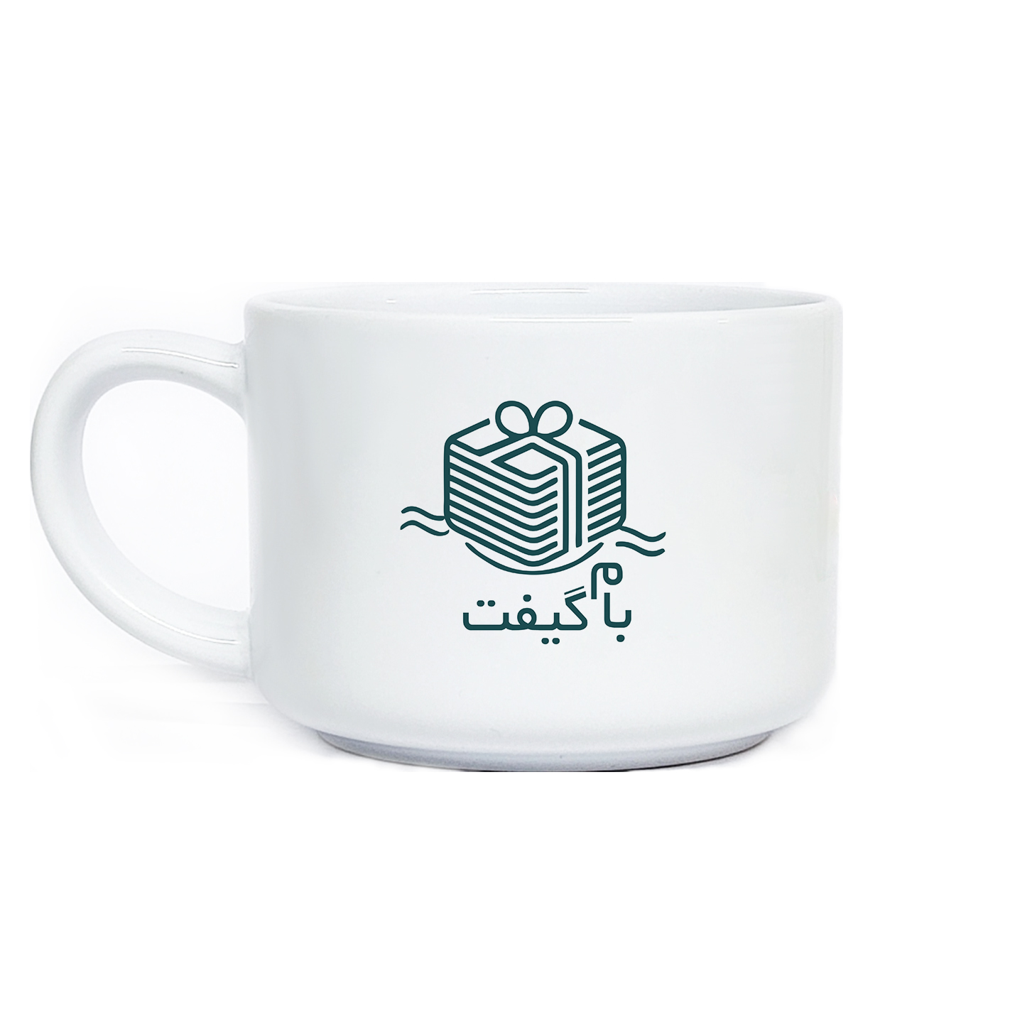 White Ceramic Mug 200cc – Short Design | MC005