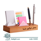 Wooden Desk Organizer Set – Pen Holder, Phone Stand & Notepad Tray | Code: CA002