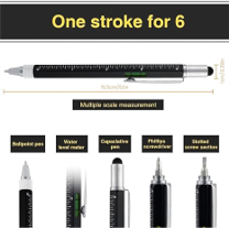 خودکار مهندسی 6 کاره – خطکش، تراز، تاچپن و پیچگوشتی3