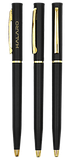 Plastic Promotional Pen with Gold Clip – Model PP002