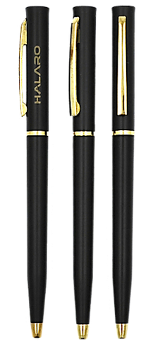 Plastic Promotional Pen with Gold Clip – Model PP002