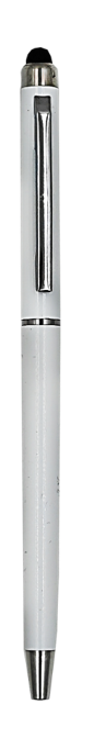 Stylish Plastic Promotional Pen with Silver Clip and Touch Pen – Code PP004