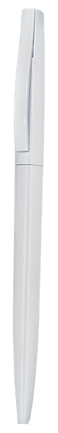 ٌWhite Plastic Promotional Pen with Colored Clip – Model PP005