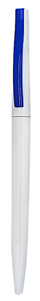 ٌWhite Plastic Promotional Pen with Colored Clip – Model PP005