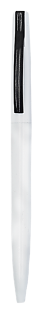 ٌWhite Plastic Promotional Pen with Colored Clip – Model PP005