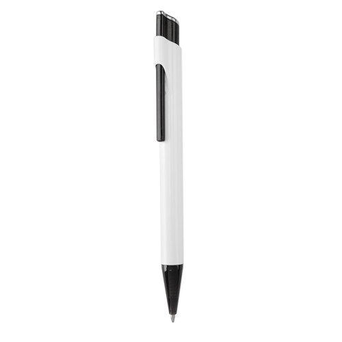 ٌWhite Plastic Promotional Pen with Colored Clip – Model PP006